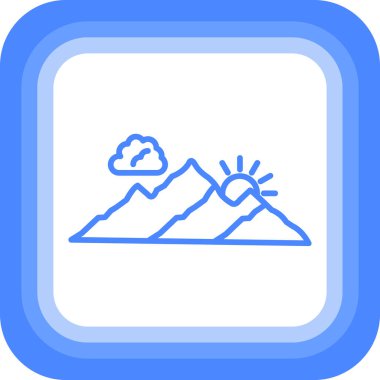 Dağları kutsal kişilerin resmi, vektör çizim