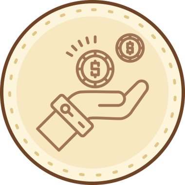 Bir sikkevektör illüstrasyon