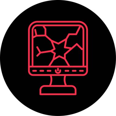 Dizüstü bilgisayar simgesi vektör çizimi