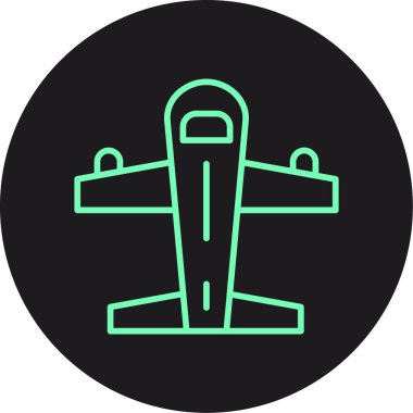 uçak ikonu vektör illüstrasyonu