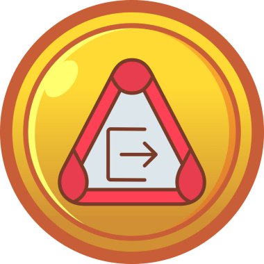 Yol işareti simgesinin vektör illüstrasyonu