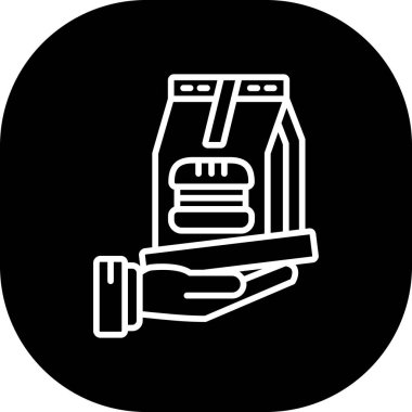 el ele tutuşan kağıt kart vektör sembol tasarımı