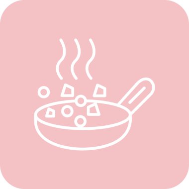 Kaşık ile pişirme kabının vektör çizimi