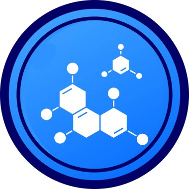Molekül web simgesi, basit vektör illüstrasyonu