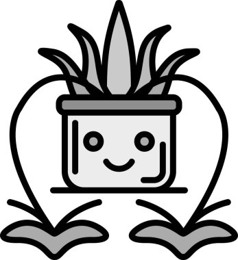 Kaktüs ikonu. özet vektör illüstrasyonu