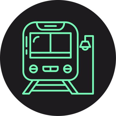 Benzersiz tren vektör simgesi