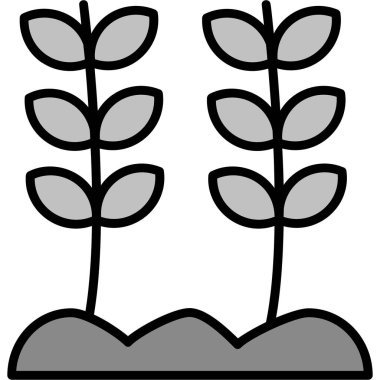 Bitki. Web simgesi basit illüstrasyon