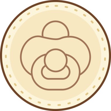 İzole edilmiş tek bir madeni para simgesinin vektör çizimi