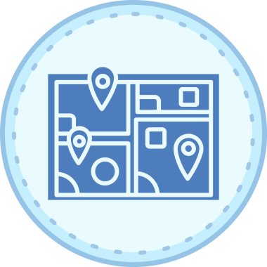 Harita konumu. Basit illüstrasyon