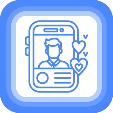 kalp ikonu vektör illüstrasyon tasarımlı akıllı telefon