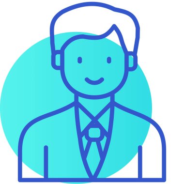 İş adamı avatarı. Basit simge