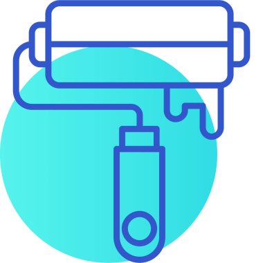 Boya Fırçası. Web simgesi basit illüstrasyon