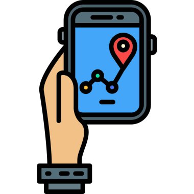 gps konum simgesi vektör çizimi