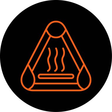 Bir ateş simgesinin vektör illüstrasyonu