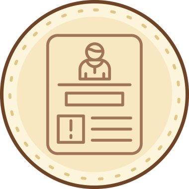 iş kartı simgesi vektör illüstrasyonu