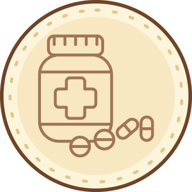 Tıbbi bir simgenin vektör illüstrasyonu