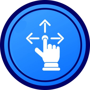 parmakla dokunmatik ekran simgesi ile doldurulmuş dış hat biçimi