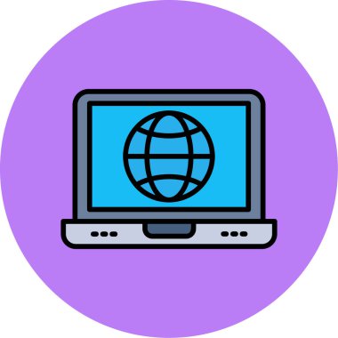 İnternet web simgesi, vektör illüstrasyon tasarımı