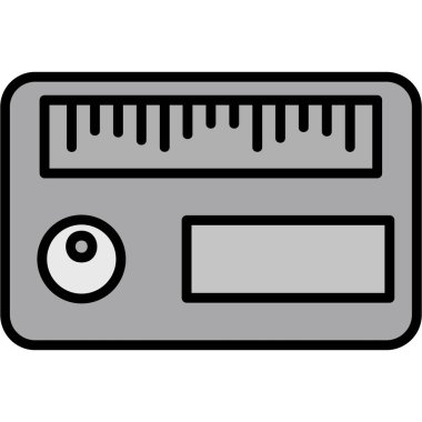 Modern radyo simgesinin vektör illüstrasyonu