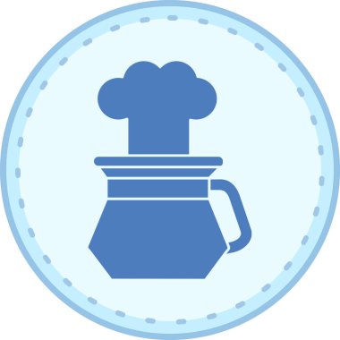 Yemek pişirmek. Web simgesi basit illüstrasyon