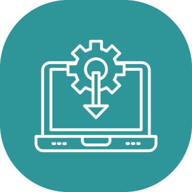 Bilgisayar. Web simgesi basit illüstrasyon