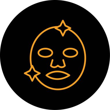 Bir kadının yüzü için bir maskenin vektör çizimi