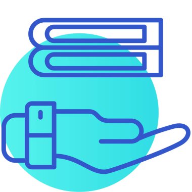 Bir sigara ikonu vektör illüstrasyonunu tutan el