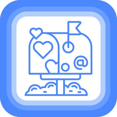 Kalp. Web simgesi basit illüstrasyon