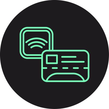 Soyut arkaplanda kablosuz simge izole edildi