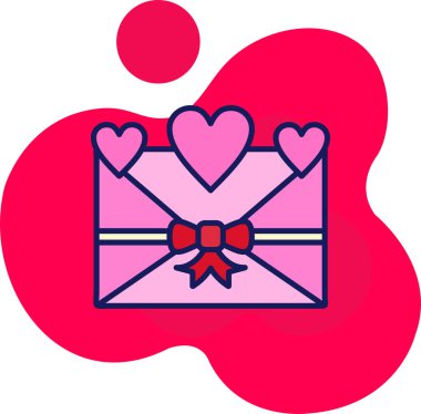 aşk hediye ikonu vektör illüstrasyonu