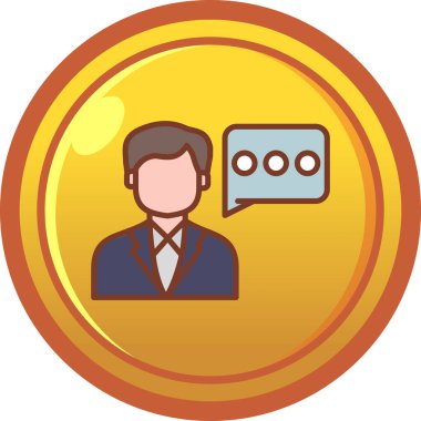 Konuşma baloncukları vektör simgesi. düz tasarım çizimi beyaz arkaplanda izole edildi.