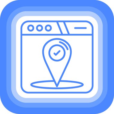 gps harita konum simgesi ana hat biçiminde