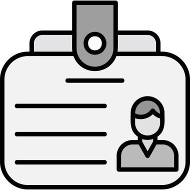 Kimlik kartı. Basit resimleme