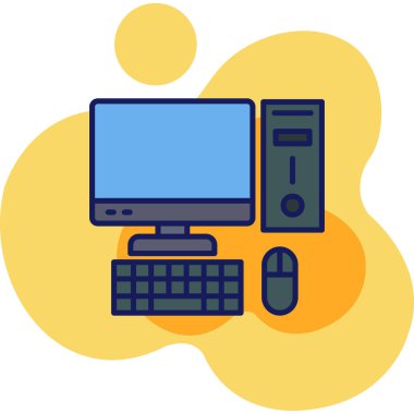 Bilgisayar. Web simgesi basit illüstrasyon