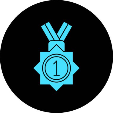 Moda stili izole edilmiş arka planda madalya simgesi