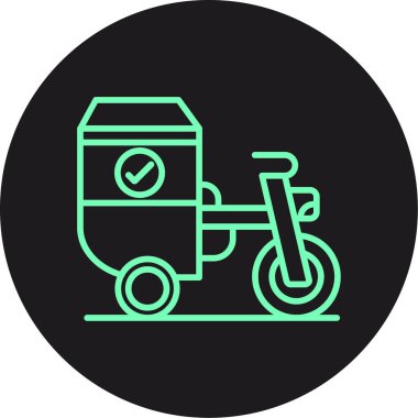 dağıtım vektör illüstrasyon simgesi