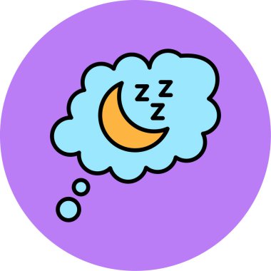 gece modern simge, vektör illüstrasyonu