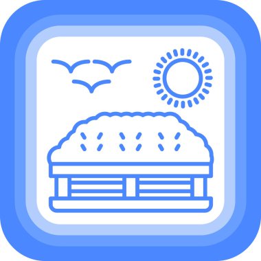 ekmek yiyeceği web simgesi basit bir illüstrasyon