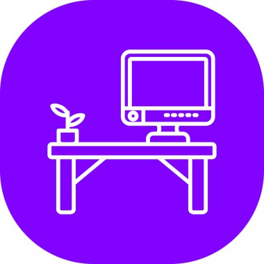 Bir bilgisayarın vektör illüstrasyonu