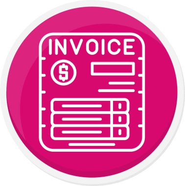 Fatura simgesi, modern basit illüstrasyon