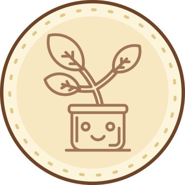 Çiçek. Web simgesi basit illüstrasyon