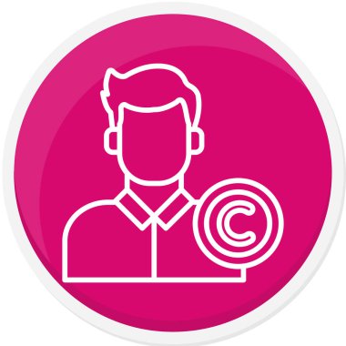 Klasör simgesi olan bir adam, basit tasarım