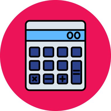 hesap makinesi simgesi vektör illüstrasyonu