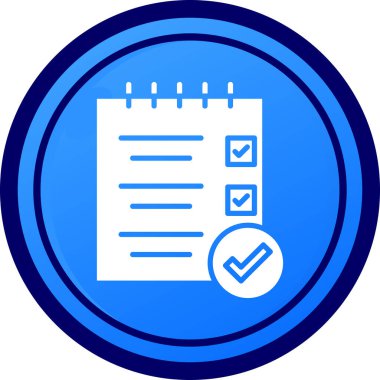 Görev simgesi, vektör illüstrasyonu basit tasarım