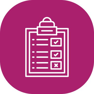 kontrol listesi simgesi vektör illüstrasyonu