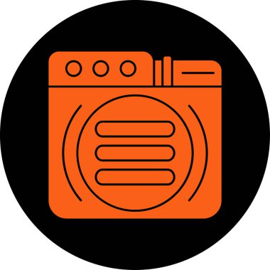 gaz fırını simgesi modada izole edilmiş arkaplan