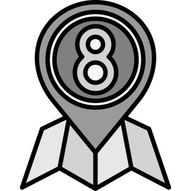 harita pin ikonu vektör illüstrasyonu