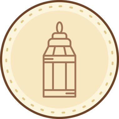 Bir fener simgesinin vektör illüstrasyonu