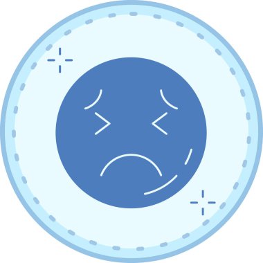 kızgın emoji yüz simgesi - özet biçimi