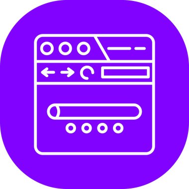 Web tarayıcısı. Web simgesi basit illüstrasyon